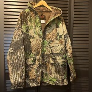 Stearns Dry Wear Hunting Rain Jacket Hooded Mens Xl Realtree Camo